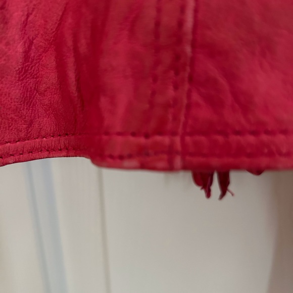 Joe Browns pink leather motorcycle jacket - Picture 8 of 13